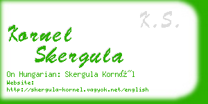 kornel skergula business card